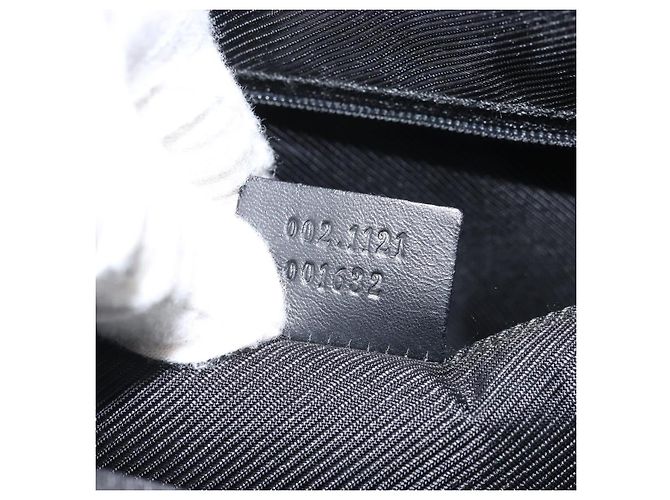 Borsa a mano in tela GG Gucci Nera 002 1121 Auth bs33294 Nero - vista 11
