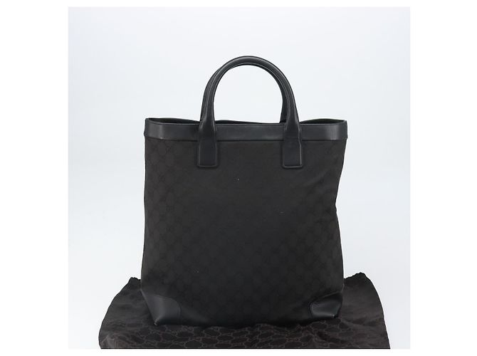 Borsa a mano in tela GG Gucci Nera 002 1121 Auth bs33294 Nero - vista 12