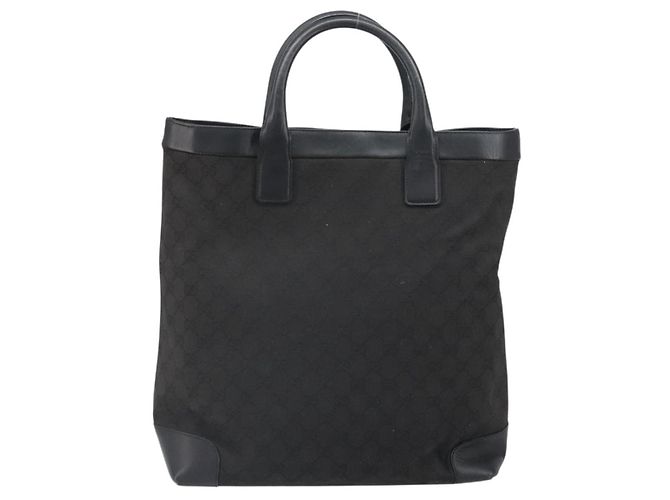 Borsa a mano in tela GG Gucci Nera 002 1121 Auth bs33294 Nero - vista 13
