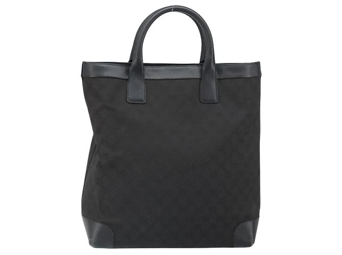 Borsa a mano in tela GG Gucci Nera 002 1121 Auth bs33294 Nero - vista 2