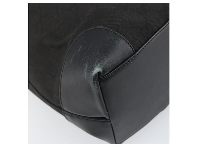 Borsa a mano in tela GG Gucci Nera 002 1121 Auth bs33294 Nero - vista 9