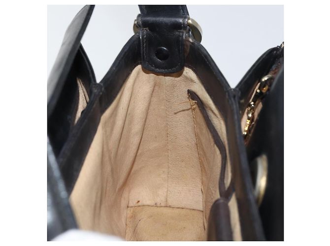 Gucci Borsa a Spalla in Pelle Nera e Oro Auth ep13065 Nero D'oro - vista 20
