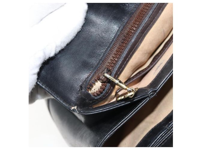 Gucci Borsa a Spalla in Pelle Nera e Oro Auth ep13065 Nero D'oro - vista 22