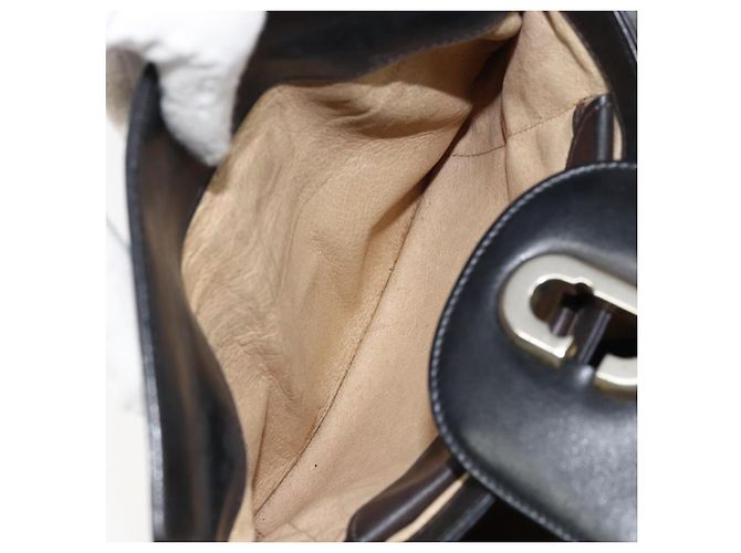 Gucci Borsa a Spalla in Pelle Nera e Oro Auth ep13065 Nero D'oro - vista 24
