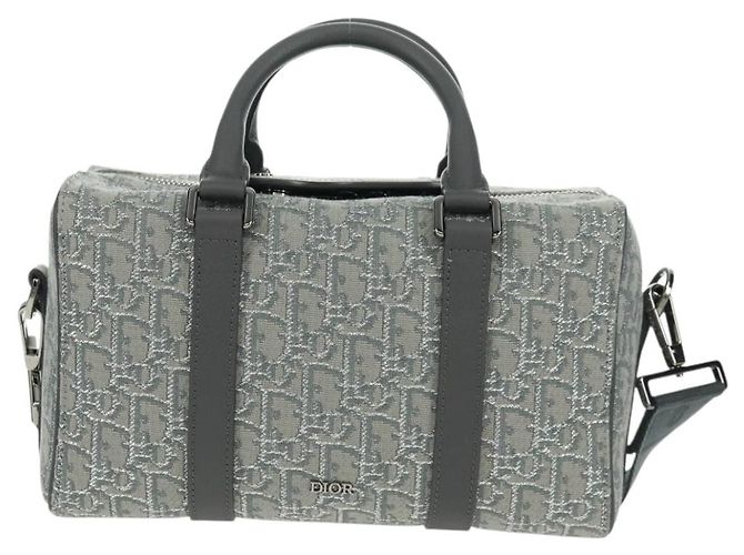 Christian Dior Trotter Canvas Rango 26 Handtasche 2-in-1 Grau Silber Authentisch BA9637SM Braun - Ansicht 13