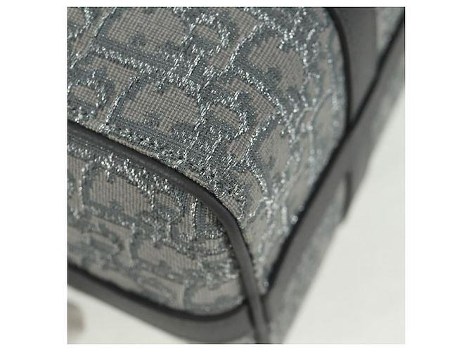 Christian Dior Trotter Canvas Rango 26 Handtasche 2-in-1 Grau Silber Authentisch BA9637SM Braun - Ansicht 16