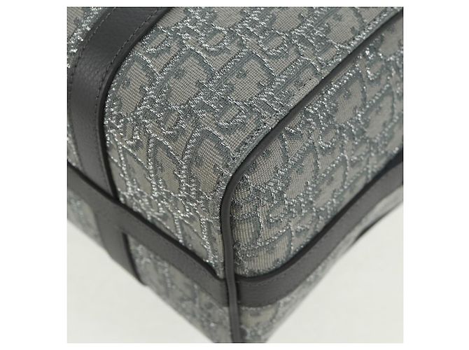 Christian Dior Trotter Canvas Rango 26 Handtasche 2-in-1 Grau Silber Authentisch BA9637SM Braun - Ansicht 19