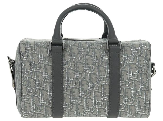 Christian Dior Trotter Canvas Rango 26 Handtasche 2-in-1 Grau Silber Authentisch BA9637SM Braun - Ansicht 2