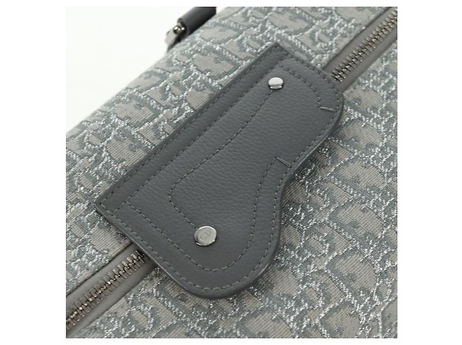Christian Dior Trotter Canvas Rango 26 Handtasche 2-in-1 Grau Silber Authentisch BA9637SM Braun - Ansicht 21