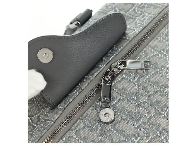 Christian Dior Trotter Canvas Rango 26 Handtasche 2-in-1 Grau Silber Authentisch BA9637SM Braun - Ansicht 22