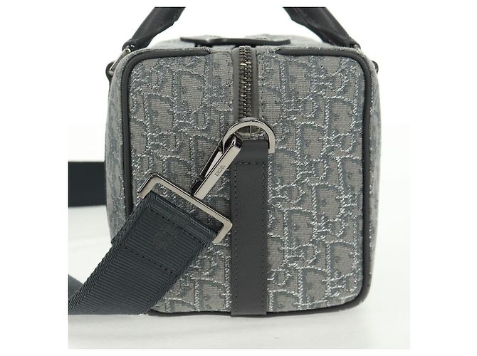 Christian Dior Trotter Canvas Rango 26 Handtasche 2-in-1 Grau Silber Authentisch BA9637SM Braun - Ansicht 3