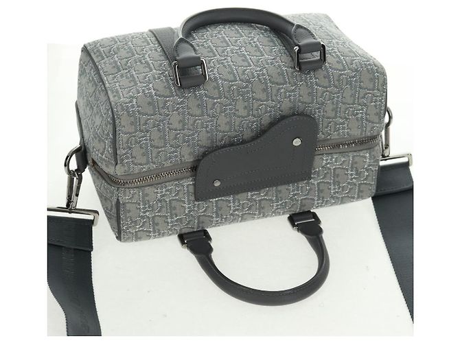 Christian Dior Trotter Canvas Rango 26 Handtasche 2-in-1 Grau Silber Authentisch BA9637SM Braun - Ansicht 6