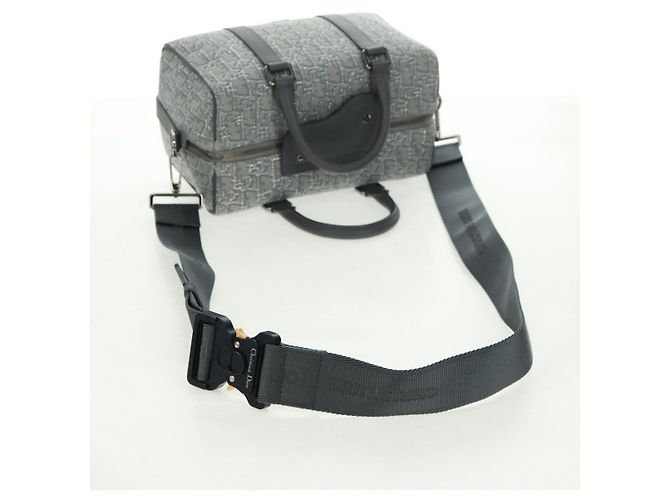 Christian Dior Trotter Canvas Rango 26 Handtasche 2-in-1 Grau Silber Authentisch BA9637SM Braun - Ansicht 8