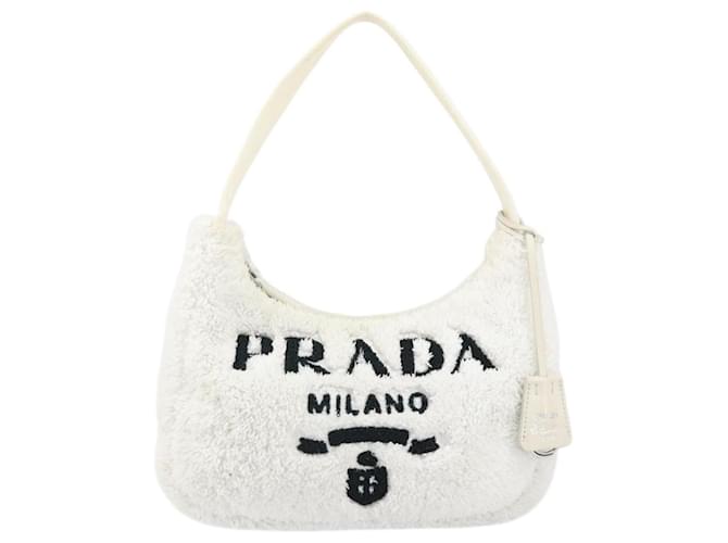 PRADA Pochette Pile Bianca Auth 171022 Bianco - vista 13