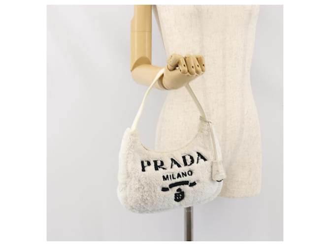 PRADA Pochette Pile Bianca Auth 171022 Bianco - vista 23