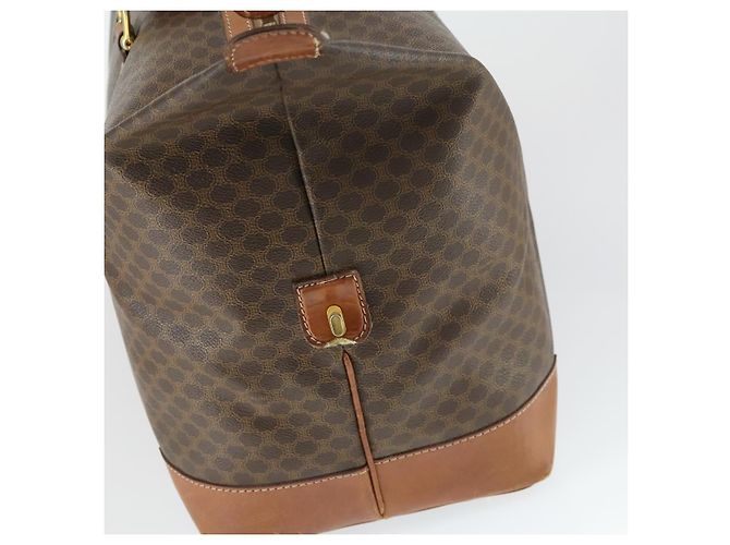 Céline Borsa Boston in tela Macadam CELINE in pelle PVC marrone oro Auth ki6396 D'oro - vista 10