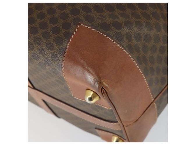 Céline Borsa Boston in tela Macadam CELINE in pelle PVC marrone oro Auth ki6396 D'oro - vista 15