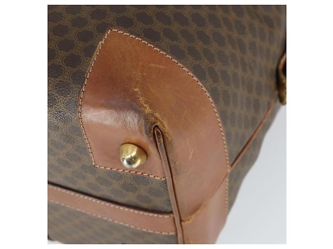 Céline Borsa Boston in tela Macadam CELINE in pelle PVC marrone oro Auth ki6396 D'oro - vista 16