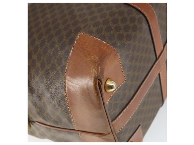Céline Borsa Boston in tela Macadam CELINE in pelle PVC marrone oro Auth ki6396 D'oro - vista 17