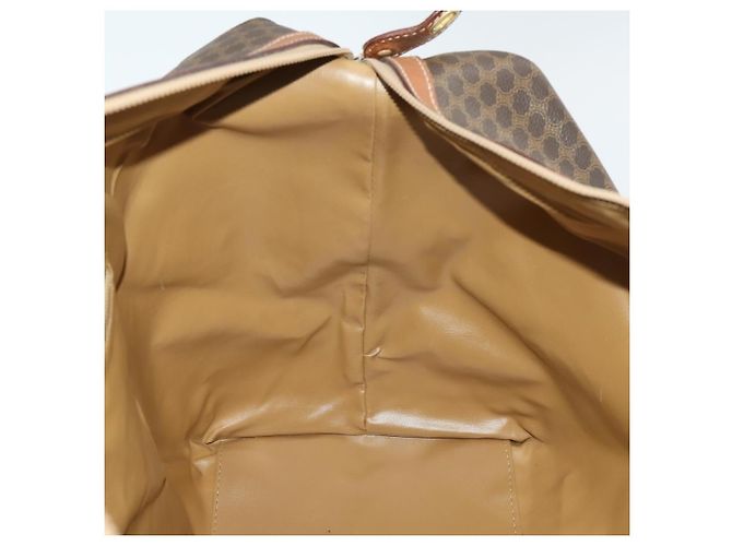 Céline Borsa Boston in tela Macadam CELINE in pelle PVC marrone oro Auth ki6396 D'oro - vista 20