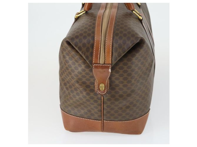Céline Borsa Boston in tela Macadam CELINE in pelle PVC marrone oro Auth ki6396 D'oro - vista 3