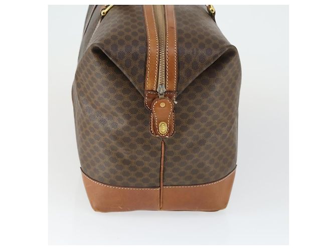 Céline Borsa Boston in tela Macadam CELINE in pelle PVC marrone oro Auth ki6396 D'oro - vista 4