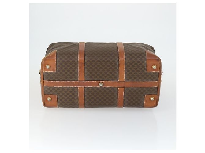 Céline Borsa Boston in tela Macadam CELINE in pelle PVC marrone oro Auth ki6396 D'oro - vista 5
