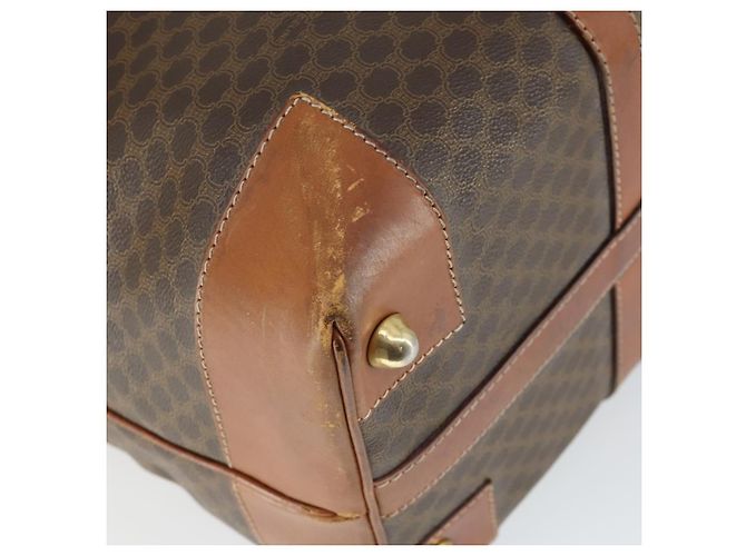Céline Borsa Boston in tela Macadam CELINE in pelle PVC marrone oro Auth ki6396 D'oro - vista 8