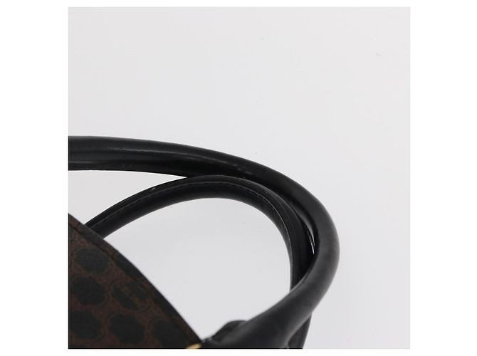 Céline Borsa a mano in tela Macadam CELINE in pelle PVC nera e oro Auth 171585 Nero D'oro - vista 14