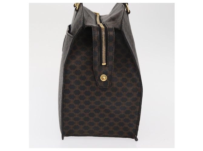 Céline Borsa a mano in tela Macadam CELINE in pelle PVC nera e oro Auth 171585 Nero D'oro - vista 3