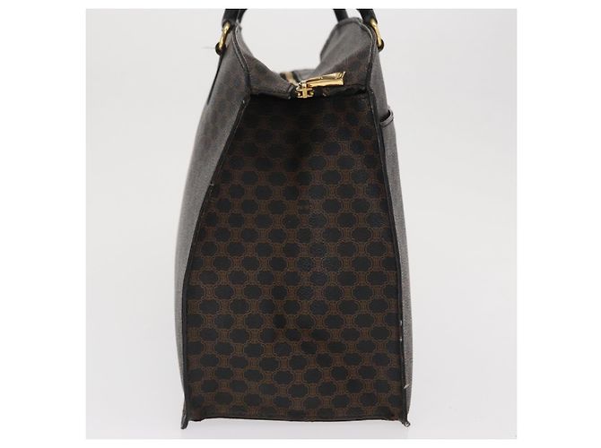 Céline Borsa a mano in tela Macadam CELINE in pelle PVC nera e oro Auth 171585 Nero D'oro - vista 4