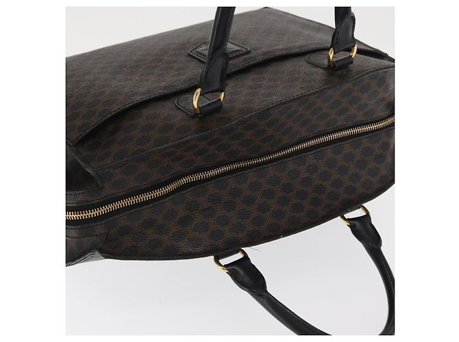 Céline Borsa a mano in tela Macadam CELINE in pelle PVC nera e oro Auth 171585 Nero D'oro - vista 6