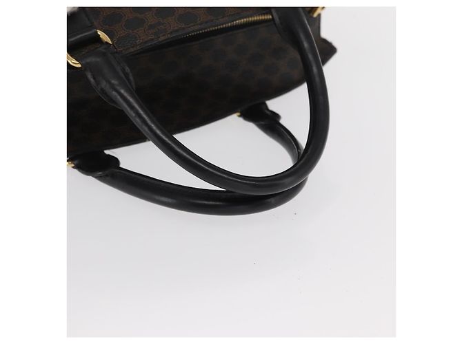 Céline Borsa a mano in tela Macadam CELINE in pelle PVC nera e oro Auth 171585 Nero D'oro - vista 7