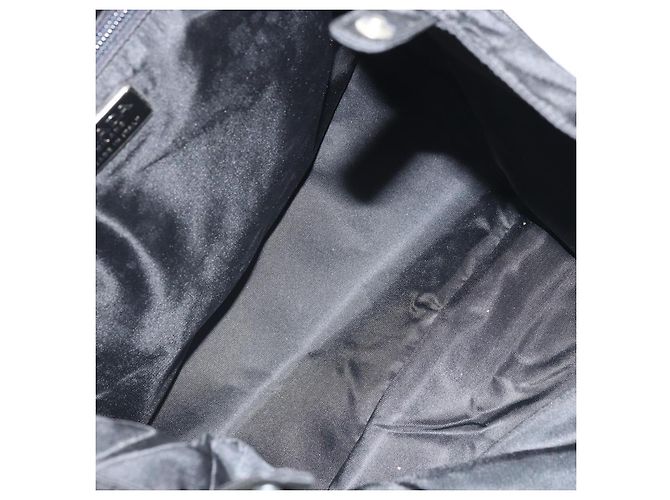 PRADA Borsa a mano in nylon nero argento Auth 171648 - vista 10