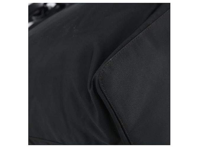 PRADA Borsa a mano in nylon nero argento Auth 171648 - vista 16