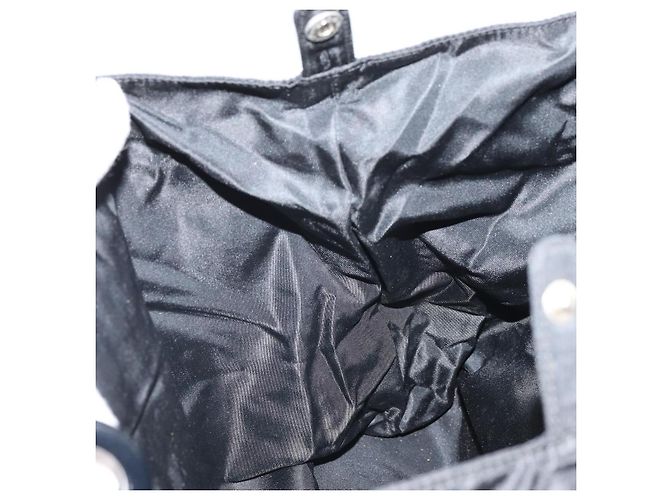 PRADA Borsa a mano in nylon nero argento Auth 171648 - vista 20