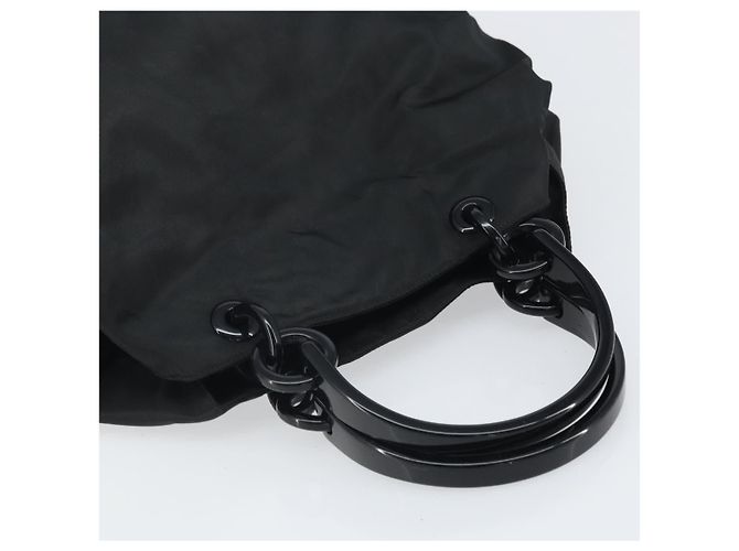 PRADA Borsa a mano in nylon nero argento Auth 171648 - vista 6