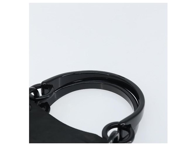 PRADA Borsa a mano in nylon nero argento Auth 171648 - vista 8