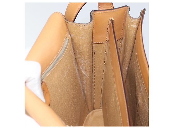 Céline Borsa a Spalla in Tela Macadam CELINE in Pelle PVC Marrone Oro Auth 171119 D'oro - vista 21
