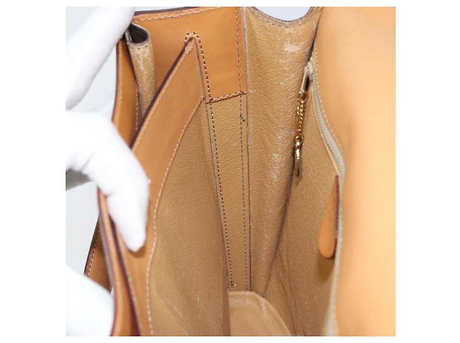 Céline Borsa a Spalla in Tela Macadam CELINE in Pelle PVC Marrone Oro Auth 171119 D'oro - vista 22