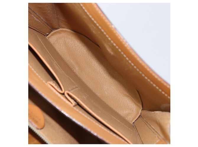 Céline Borsa a Spalla in Tela Macadam CELINE in Pelle PVC Marrone Oro Auth 171119 D'oro - vista 24