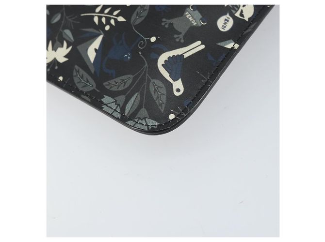 Borsa Clutch FENDI in pelle nera Auth ka2288 Nero - vista 16
