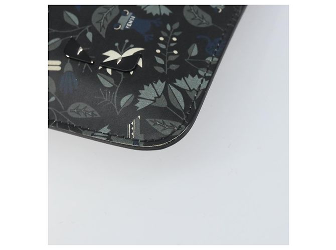 Borsa Clutch FENDI in pelle nera Auth ka2288 Nero - vista 7