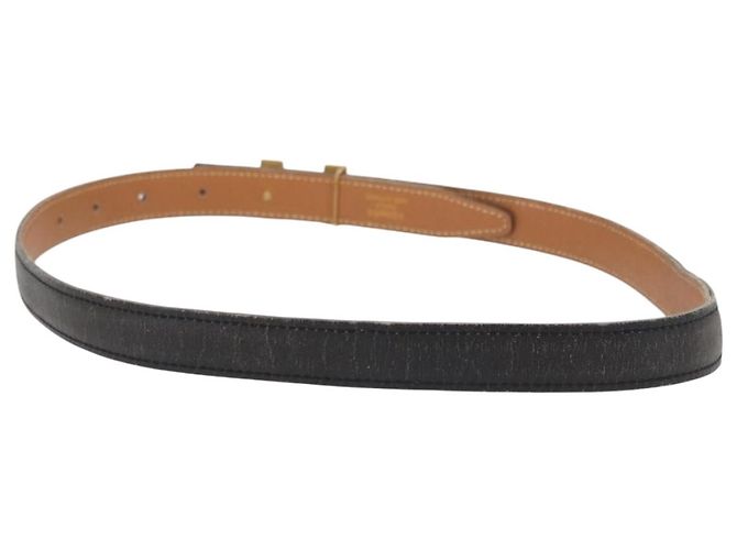 Hermès CINTURA REVERSIBILE HERMES H Constance Pelle 33,1" Nera Auth 168763 Nero - vista 2