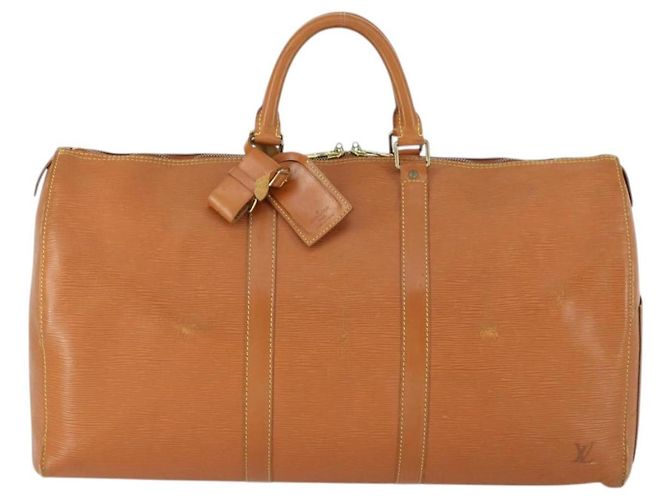 LOUIS VUITTON Epi Keepall 50 Borsa Boston Marrone M42968 LV Auth 168114 - vista 13