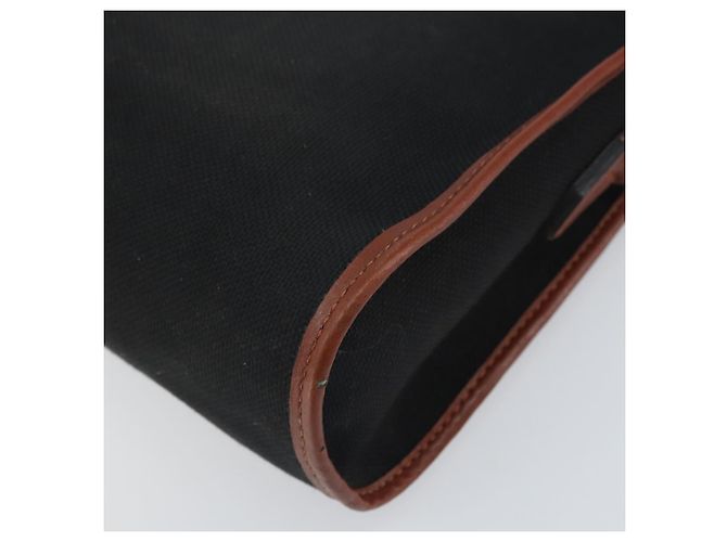 Borsa a Spalla SAINT LAURENT in Tela Pelle Nera Marrone Oro Auth ti3767 Nero D'oro - vista 15