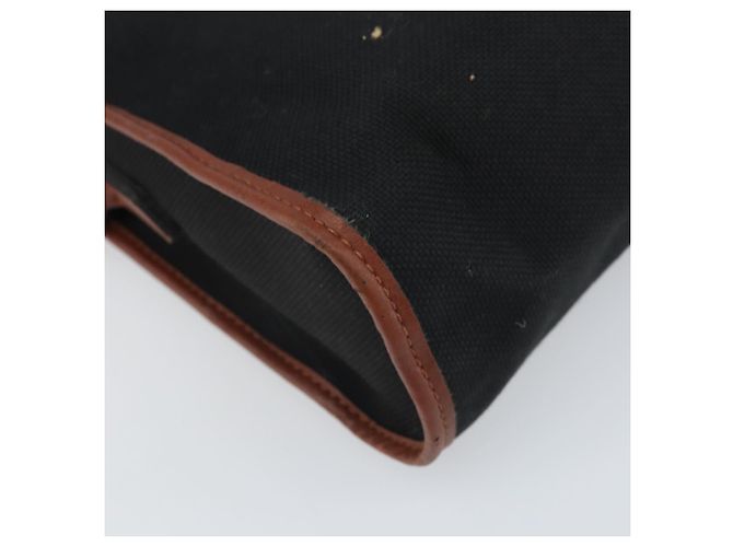 Borsa a Spalla SAINT LAURENT in Tela Pelle Nera Marrone Oro Auth ti3767 Nero D'oro - vista 16