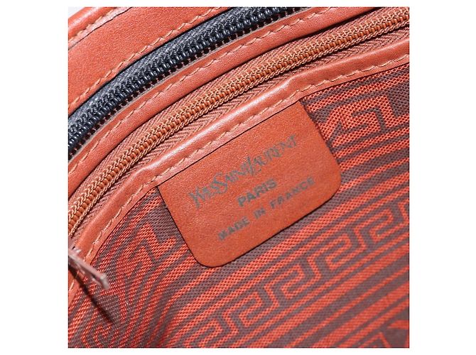 Borsa a Spalla SAINT LAURENT in Tela Pelle Nera Marrone Oro Auth ti3767 Nero D'oro - vista 17