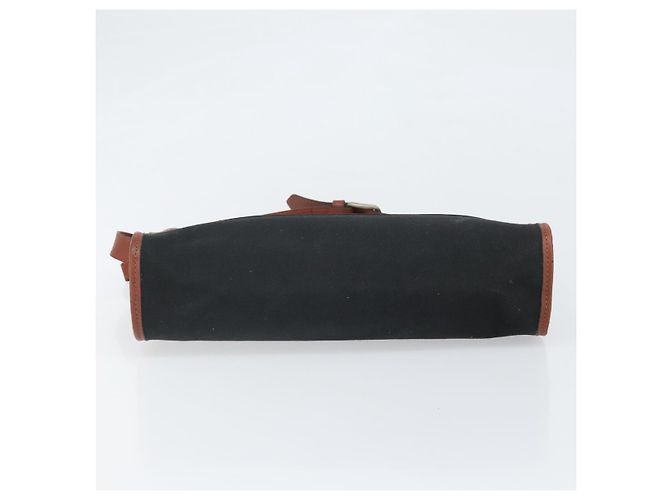 Borsa a Spalla SAINT LAURENT in Tela Pelle Nera Marrone Oro Auth ti3767 Nero D'oro - vista 5