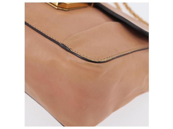 Chloé Borsa a Spalla in Pelle Chloe Chain Elsie Rosa Oro Auth 171670 D'oro - vista 15